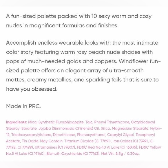 NIB Violet Voss Windflower Eyeshadow Pallet - Picture 6 of 6